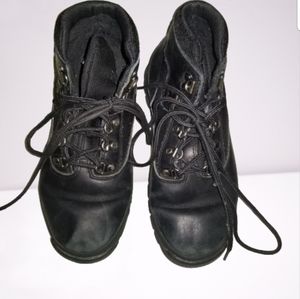 Big Boy Size 4 Black Leather Timberland Boots